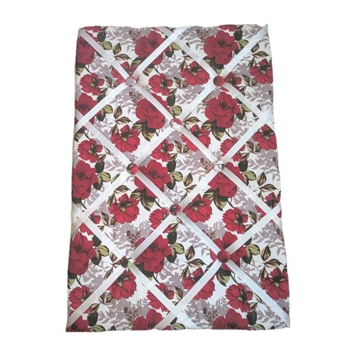 Floral fabric memo board pin - board,