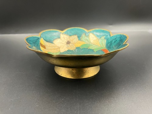Vintage brass trinket dish - brass,
