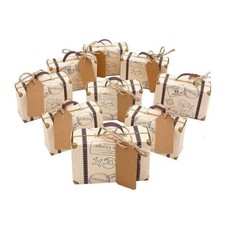 20x Mini Suitcase Candy Favors Box Wedding Gifts Travel Theme Party Favor Boxes