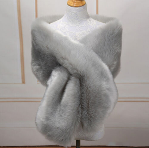 Women faux fur shawl - fur, thicken