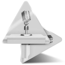 2 x Triangle Stickers  10cm - BW - Microphone Radio Broadcast  #37236