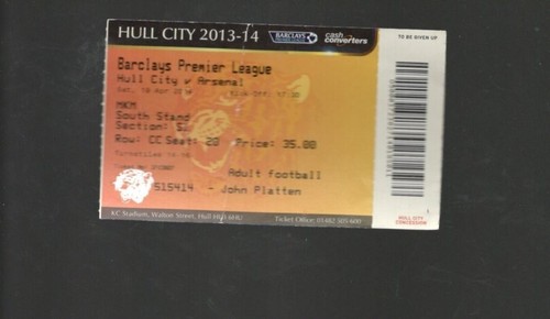 Used ticket hull city v - city,