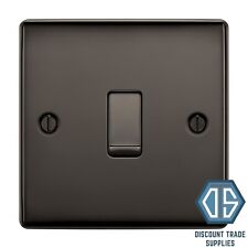 BG Nexus Black Nickel Light Switch NBN12 NBN42 NBN43 NBN44 2 Way 1,2,3 & 4 Gang
