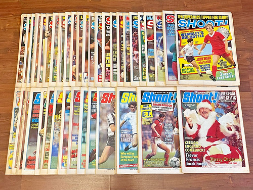 Vintage shoot football - shoot!,