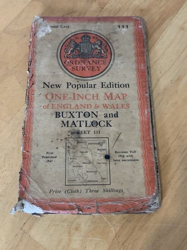 Ordnance survey one inch - survey, map
