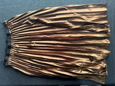 ? Zara Pleated Skirt EUR L Women’s Bronze Polyester Uni Colour Pre-Owned