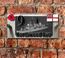 Royal Navy House number sign