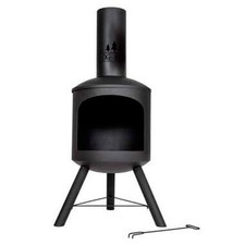 Log Barn Fire Chiminea for