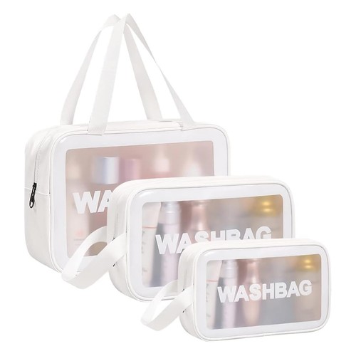 Aucuu 3pcs clear toiletry bag - aucuu,