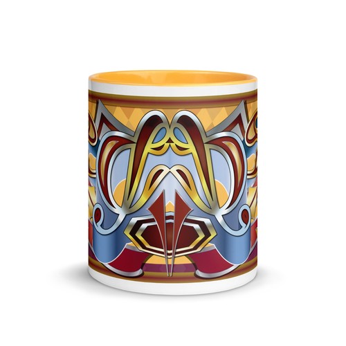 Fairground artwork mug yellow - artwork,