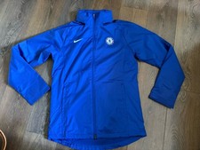 Chelsea Football Club Nike Men’s Rain Coat Jacket Concealed Hood Size Medium VGC