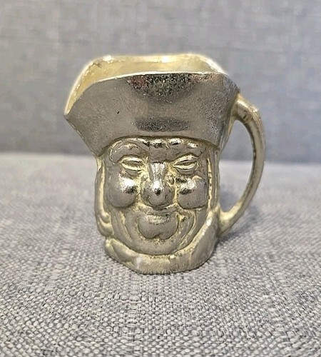 Vintage solid brass toby jug - brass,