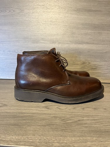 Loake brown leather chukka - brown,