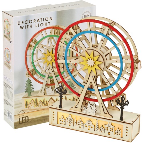 Wooden led ferris - wooden, wheel