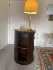 Inlaid Mahogany Rotating Bookcase c19th With 8 Shelves VGC Antique