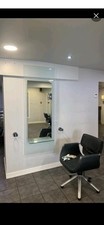 Hairdressing Salon Styling Mirror Unit  Frosted Frame 