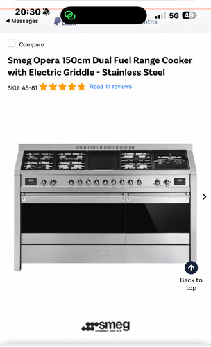 Smeg range cooker 150 - , cm