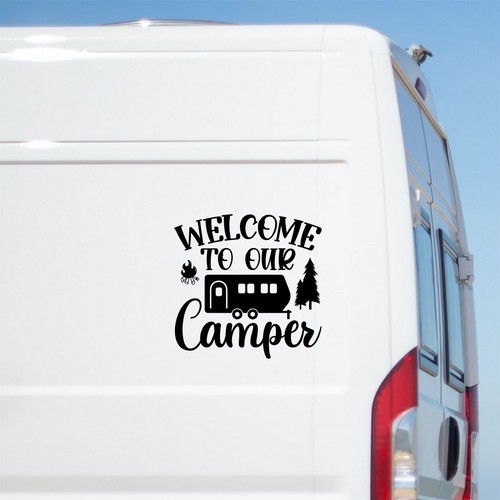 Welcome our camper sticker - camper,