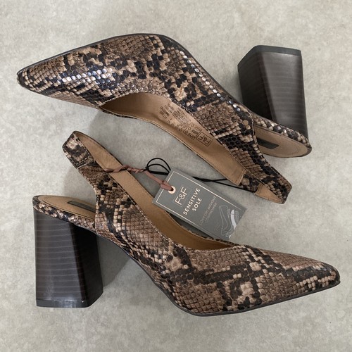 Snakeskin slingback shoes - f&f,