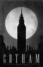 A3 SIZE - GOTHAM CITY - Vintage Retro Travel & Railways Poster Print #3