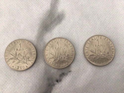 French france franc coins - x,
