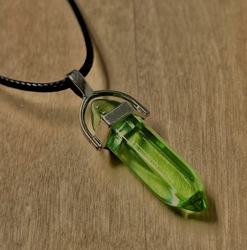 Emerald necklace pendant green - emerald,