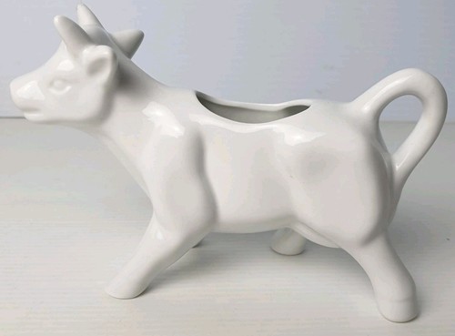 Cow creamer ceramic white - cow,