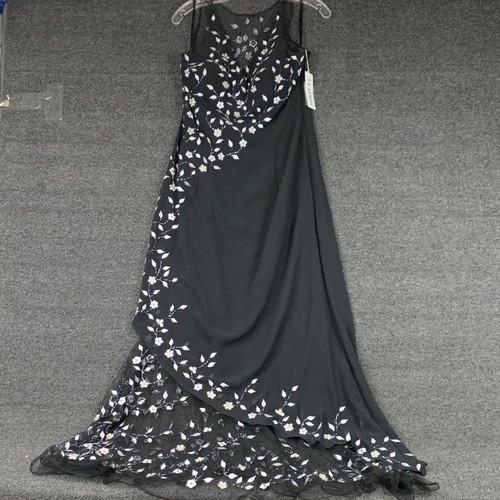 Femme black floral beaded - floral,