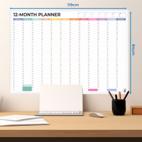 Undated wall planner with - wall,