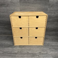Vintage IKEA MOPPE Wooden 6 Drawer Storage Box Chest. 