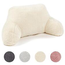 OHS Teddy Fleece Reading Pillow Cuddle Cushion with Arms Lumbar Bed Chair