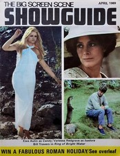 SHOWGUIDE APR 1969  REDGRAVE, BOND, YOU ONLY LIVE TWICE, STREISAND, AULIN, CANDY