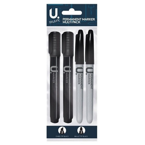 Black permanent multi - marker, 2