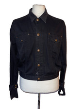 Vintage Jean Paul Gaultier Jacket Mens Medium Cotton Black Denim 1990s Bondage