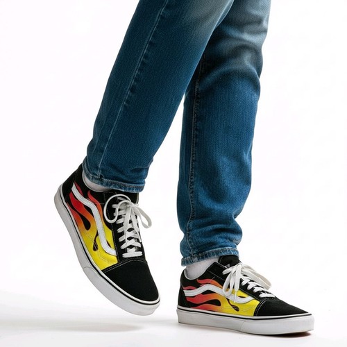 Vans old skool flame - old, wall