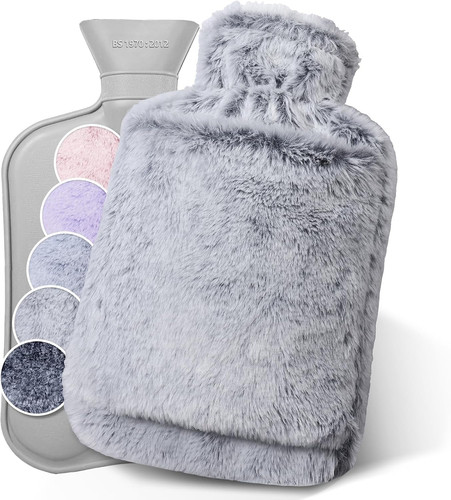 Hot water bottle with cover - hot,