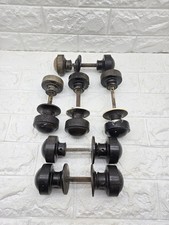 6 Pairs Original Victorian Door Knobs Ebonised Wooden Round Reclaimed 