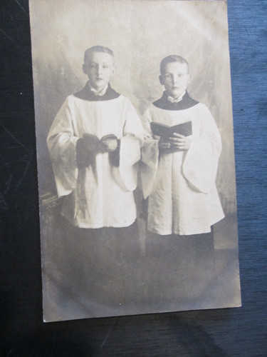 Postcard choristers wearing - postcard,