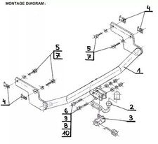 Swan Neck Tow Bar For PEUGEOT