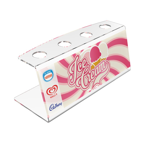 Acrylic ice cream cone - cream, holder