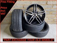 Genuine Mercedes 19" AMG E Class W/S212 Black Diamond Cut Wheels & New Tyres