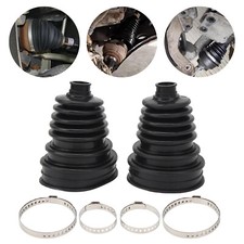 2X CV BOOT KIT STRETCHY UNIVERSAL FIT DRIVE SHAFT GATOR JOINT BOOT STRETCH BLACK