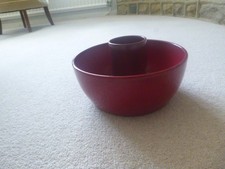 Flower Arranger's Display Dish, Burgundy/Dark Red, With Candle Holder, REDUCED