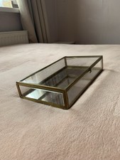 H&M Home Glass Metal Vintage Storage Box Organiser