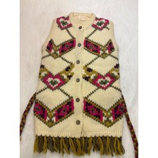 Handmade Pure Wool Vest Cream