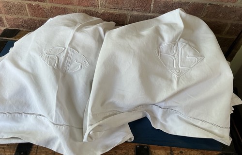 Pair monogrammed c1890 - xl,