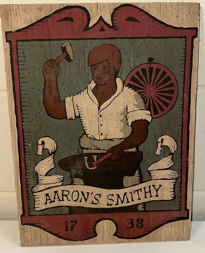 Folk art painting blacksmith - folk,