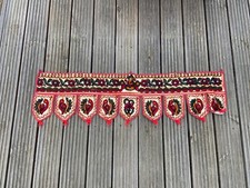 Indian Embroidered cockerel & flower Toran Door Hanging  -97cm  wide.