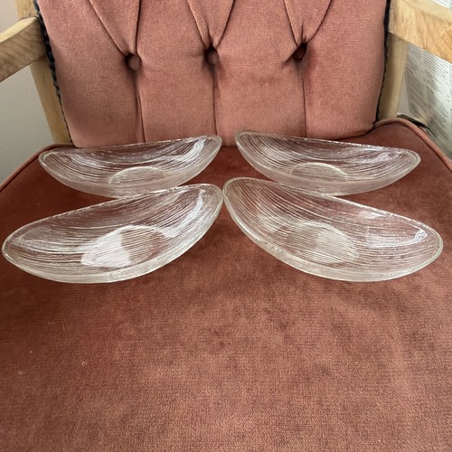 Vintage glass oval desert - 4, x