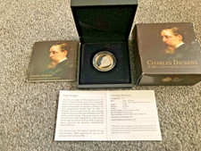 Charles Dickens 200th Anniversary Celebration Silver Proof Two Pound £2 Coin.